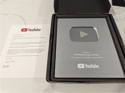 when do you get a youtube plaque